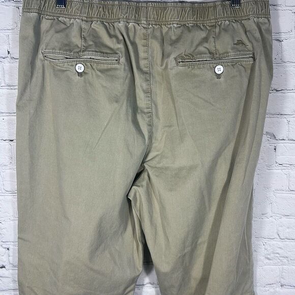 Tommy Bahama Boracay Lightweight Pull-On Pants size XL Tan Chino Khaki Elastic - Picture 5 of 10